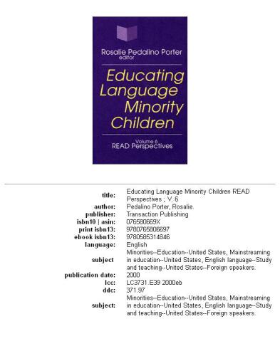 Educating language minority children