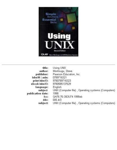 Using UNIX