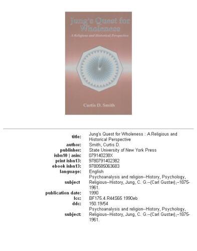 Jung's quest for wholeness: a religious and historical perspective