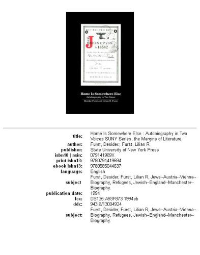 Home is somewhere else: autobiography in two voices