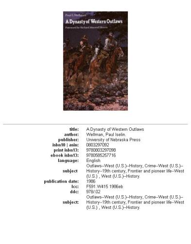 A dynasty of western outlaws