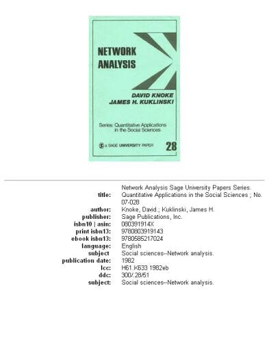 Sage university papers: Quantitative applications in the social sciences