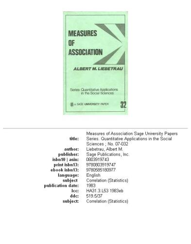 Measures of association