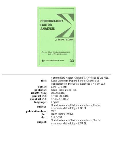 Confirmatory factor analysis: a preface to LISREL