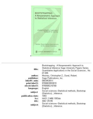 Bootstrapping: a nonparametric approach to statistical inference, Issues 94-95