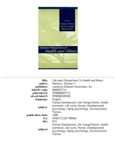 Life-span perspectives on health and illness