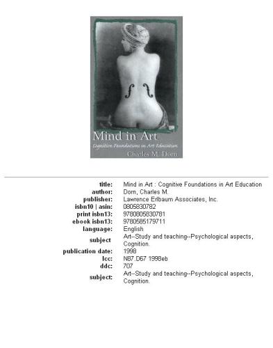 Mind in art: cognitive foundations in art education
