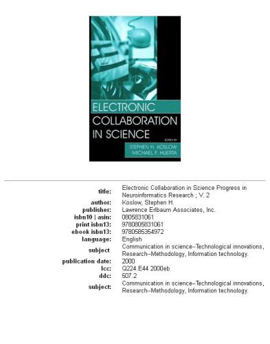 Electronic collaboration in science
