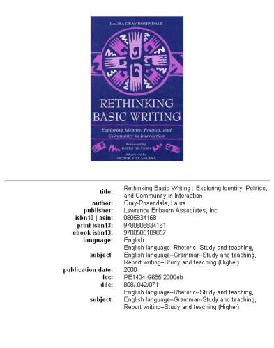 Rethinking basic writing: exploring identity, politics, and community in interaction