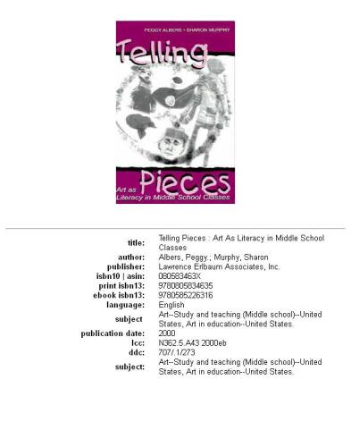 Telling pieces: art as literacy in middle school classes