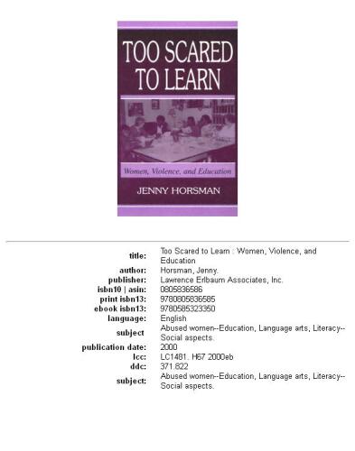Too scared to learn: women, violence, and education