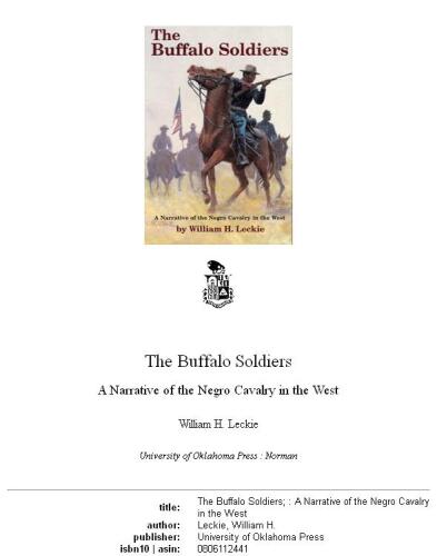 The buffalo soldiers: a narrative of the Negro cavalry in the West