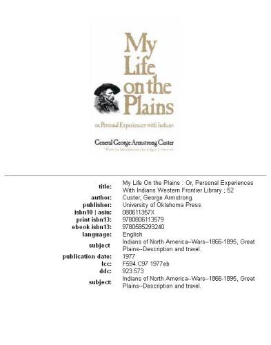 My Life on the Plains: Or, Personal Experiences with Indians