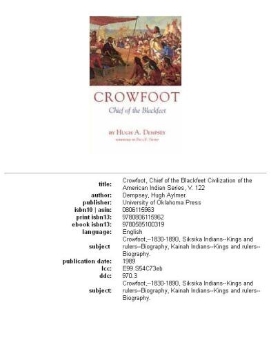 Crowfoot: Chief of the Blackfeet
