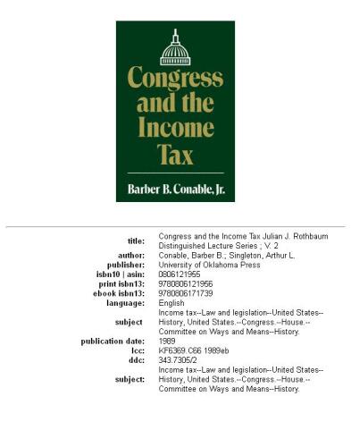 Congress and the income tax