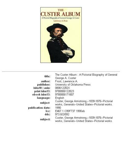 The Custer album: a pictorial biography of General George A. Custer