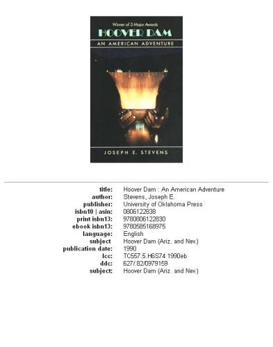 Hoover Dam: An American Adventure