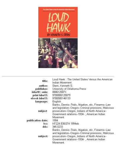 Loud Hawk: the United States versus the American Indian Movement