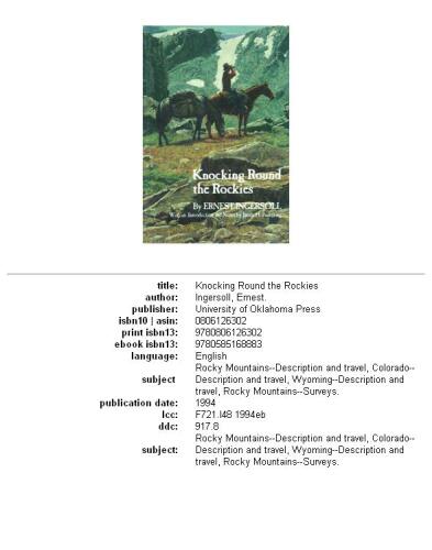 Knocking round the Rockies