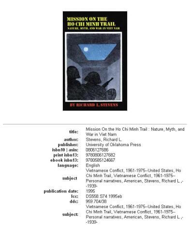 Mission on the Ho Chi Minh trail: nature, myth, and war in Viet Nam