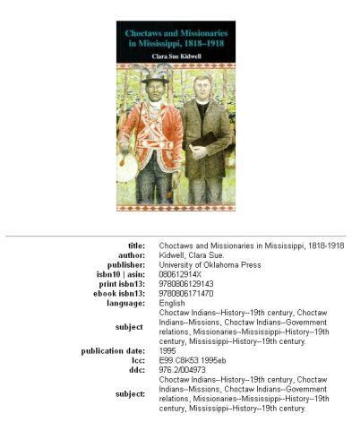 Choctaws and Missionaries in Mississippi, 1818-1918