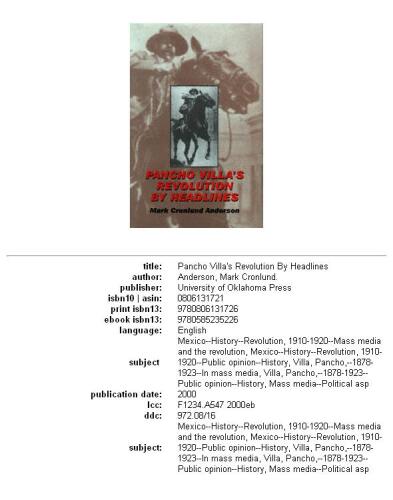 Pancho Villa's revolution by headlines