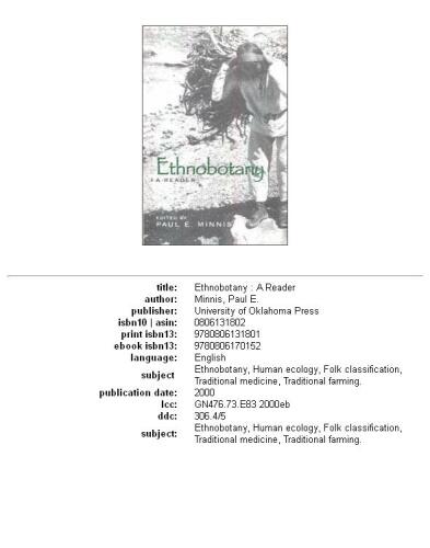 Ethnobotany: a reader