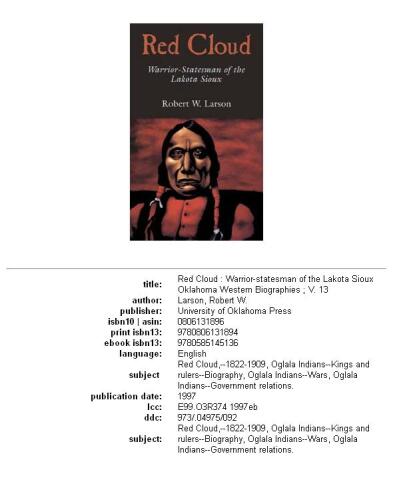 Red Cloud: Warrior-Statesman of the Lakota Sioux
