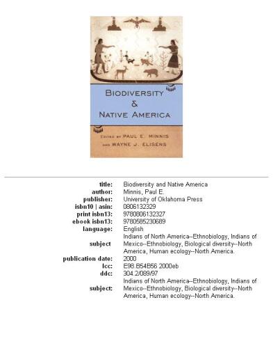 Biodiversity and Native America