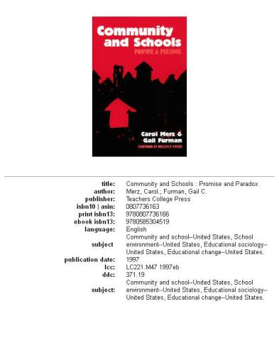 Community and schools: promise and paradox