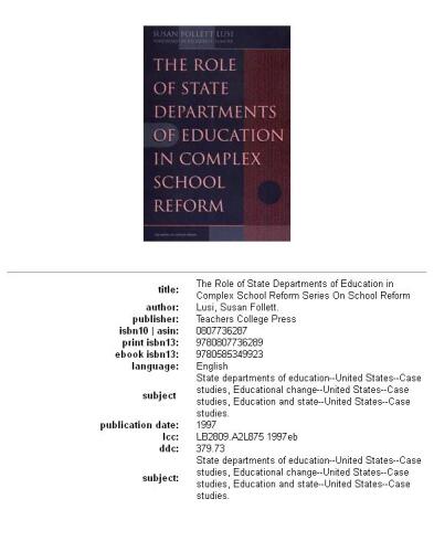 The role of state departments of education in complex school reform