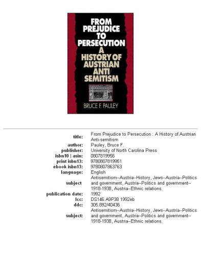 From prejudice to persecution: a history of Austrian anti-semitism