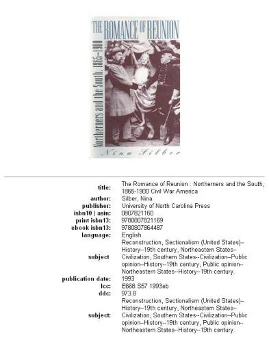 The romance of reunion: northerners and the South, 1865-1900