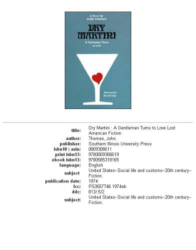 Dry martini: a gentleman turns to love