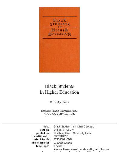 Black students in higher education