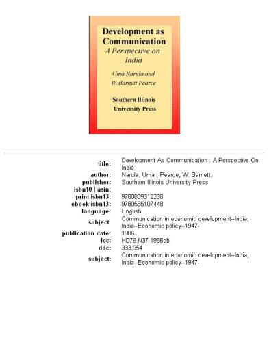 Development as communication: a perspective on India