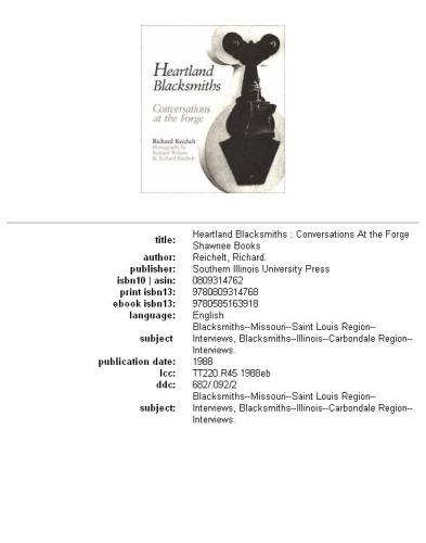 Heartland blacksmiths: conversations at the forge