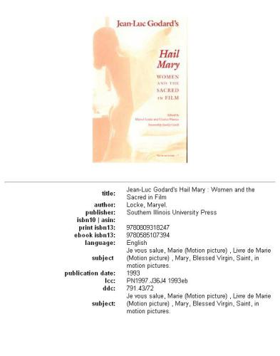 Jean-Luc Godard's Hail Mary: women and the sacred in film