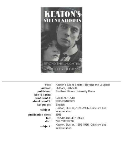 Keaton's silent shorts: beyond the laughter