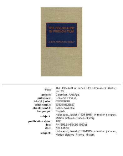 The Holocaust in French film