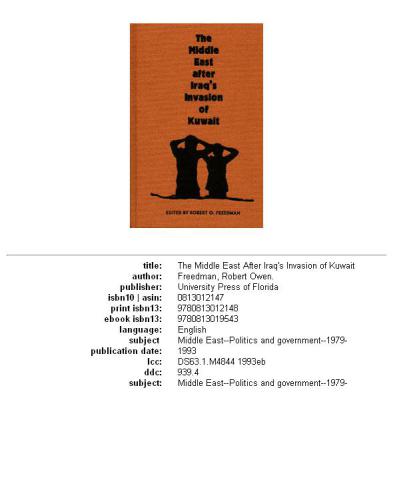 The Middle East after Iraq's invasion of Kuwait