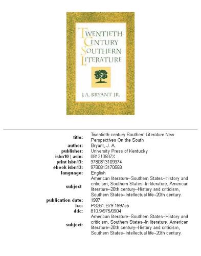 Twentieth-century southern literature