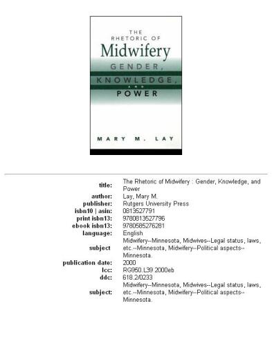 The rhetoric of midwifery: gender, knowledge, and power