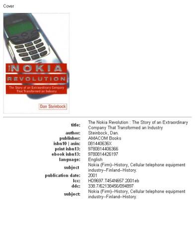 The Nokia revolution: the story of an extraordinary company that transformed an industry, Volume 1