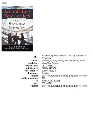 Assimilating new leaders: the key to executive retention