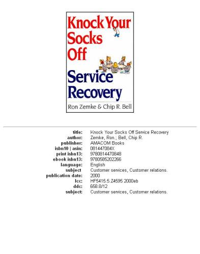 Knock your socks off service recovery