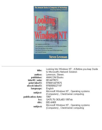 Looking into Windows NT: a before-you-leap guide to Microsoft's network solution