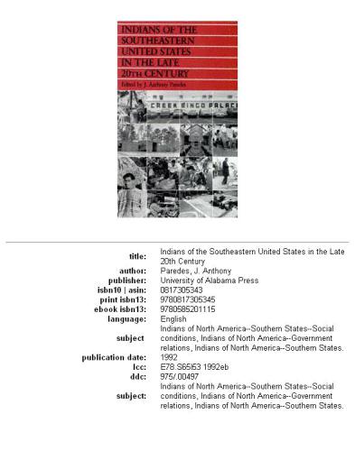 Indians of the southeastern United States in the late 20th century