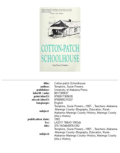 Cotton-patch schoolhouse