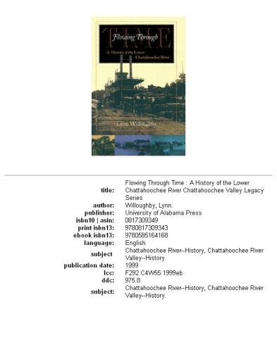 Flowing through time: a history of the lower Chattahoochee River